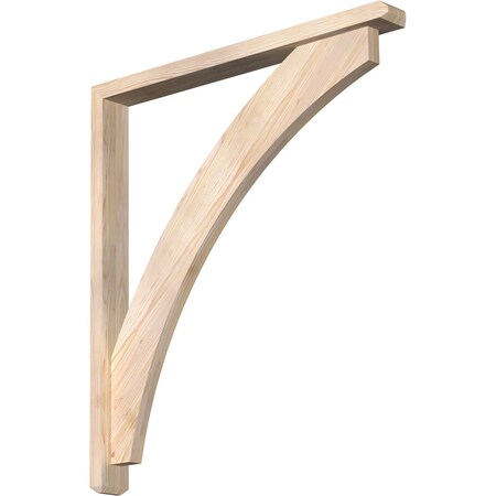 Ekena Millwork Thorton Craftsman Smooth Bracket w/ Offset Brace, Douglas Fir, 3 1/2"W x 34"D x 38"H BKT0402X34X38THR04SDF